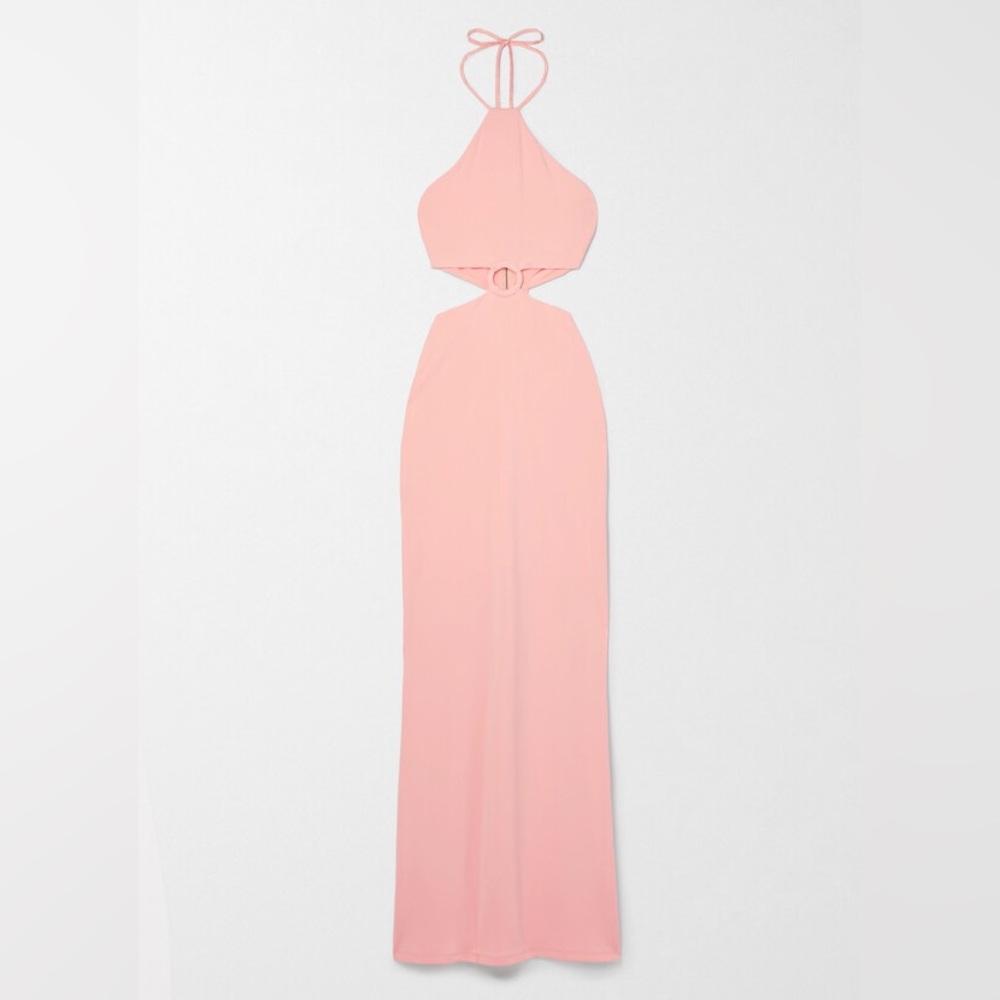 Alice and Olivia Marguerite Cutout Stretch-jersey Maxi Dress - Pink